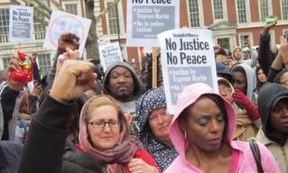 Trayvon Martin Protest at the American Embassy in London